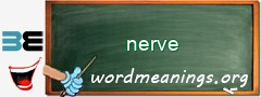 WordMeaning blackboard for nerve
